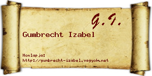 Gumbrecht Izabel névjegykártya