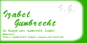 izabel gumbrecht business card